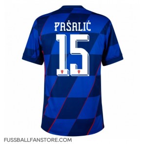 Kroatien Mario Pasalic #15 Replik Auswärtstrikot EM 2024 Kurzarm